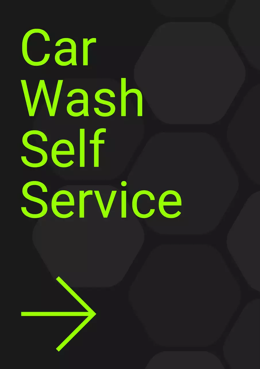 Green Modern Car Wash Notice Poster