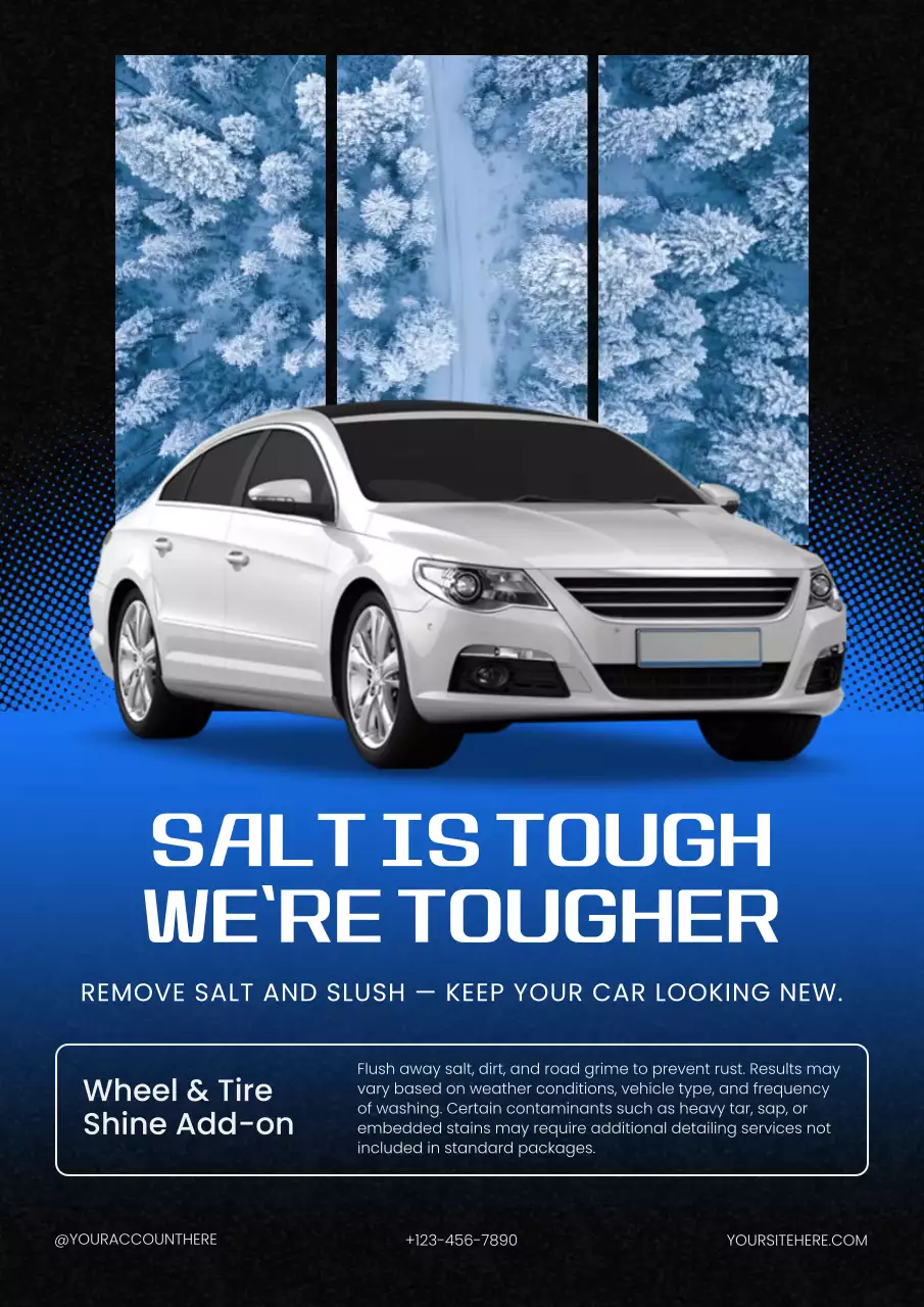 Black Modern Car Promotion Poster