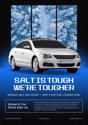 Black Modern Car Promotion Poster