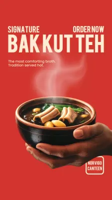 Red Traditional Soup Advertisement Instagram Stor