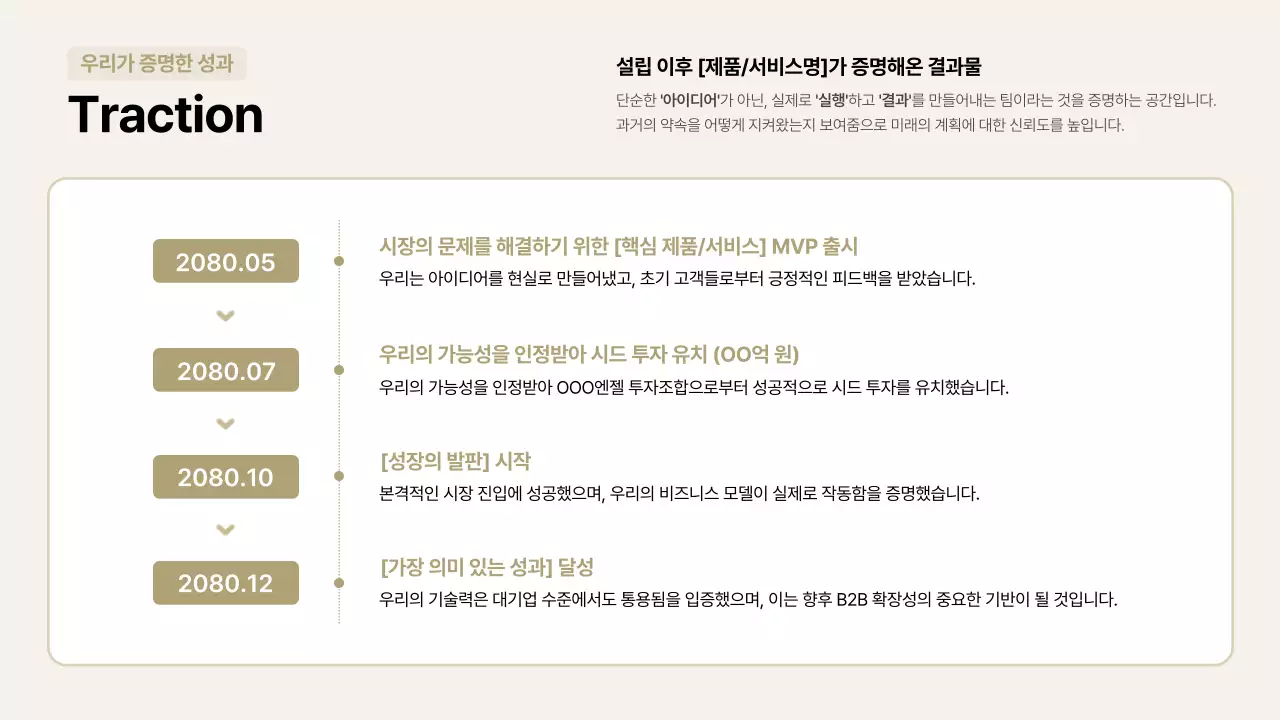 베이지 모던 투자 설명서 안내