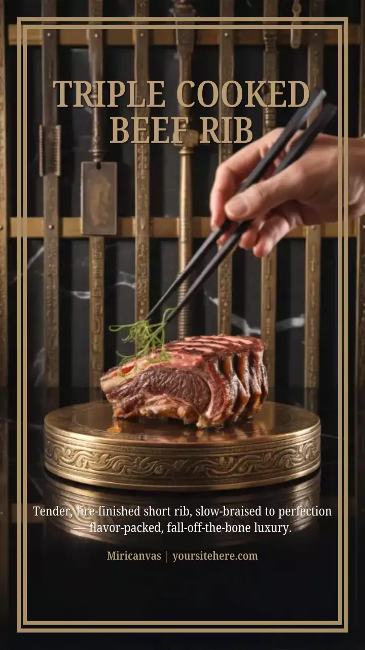 Gold Elegant Beef Menu Instagram Story