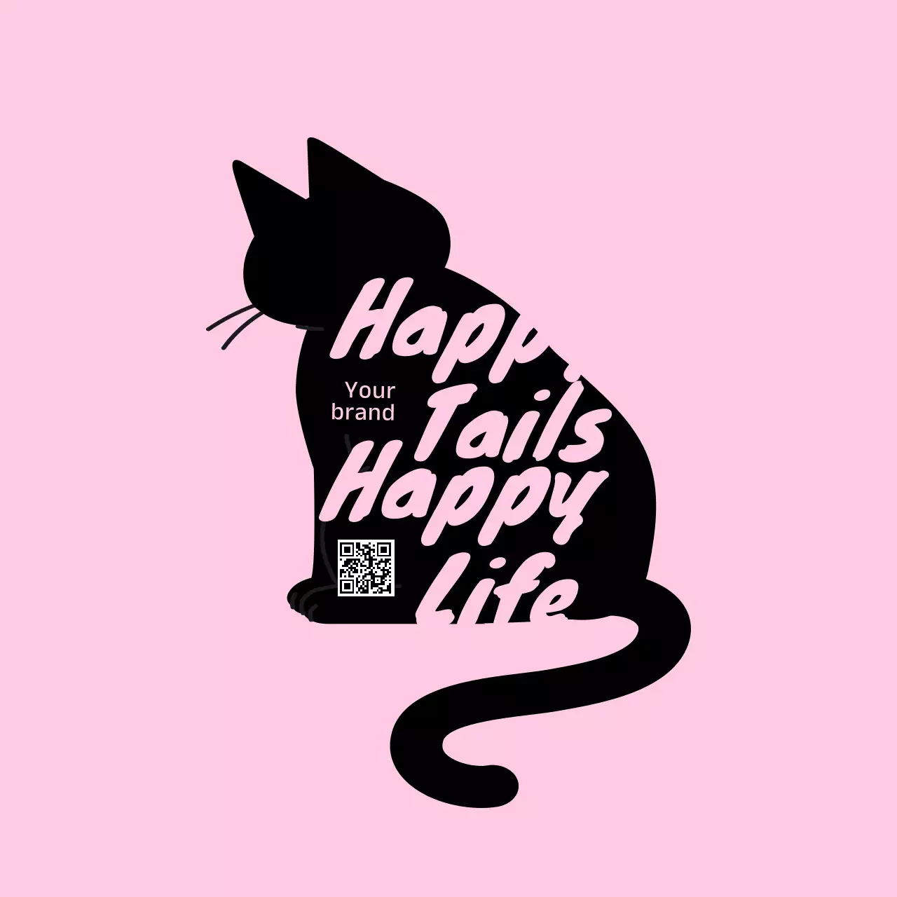 ピンク シンプル ペット ポスター イラスト