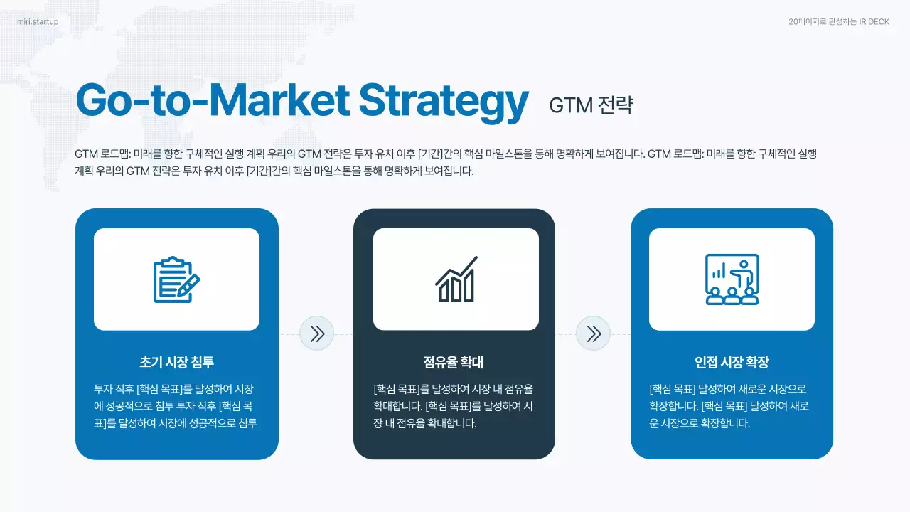 하늘색 모던 비즈니스 보고서