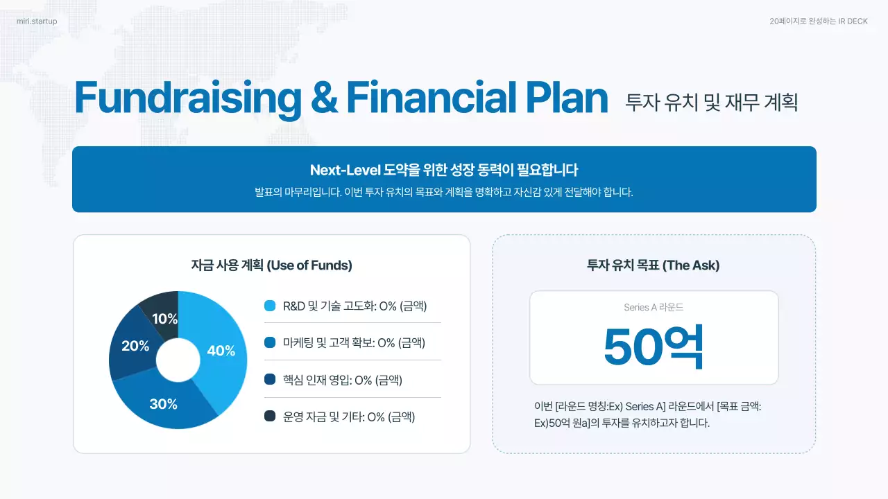 하늘색 모던 비즈니스 보고서