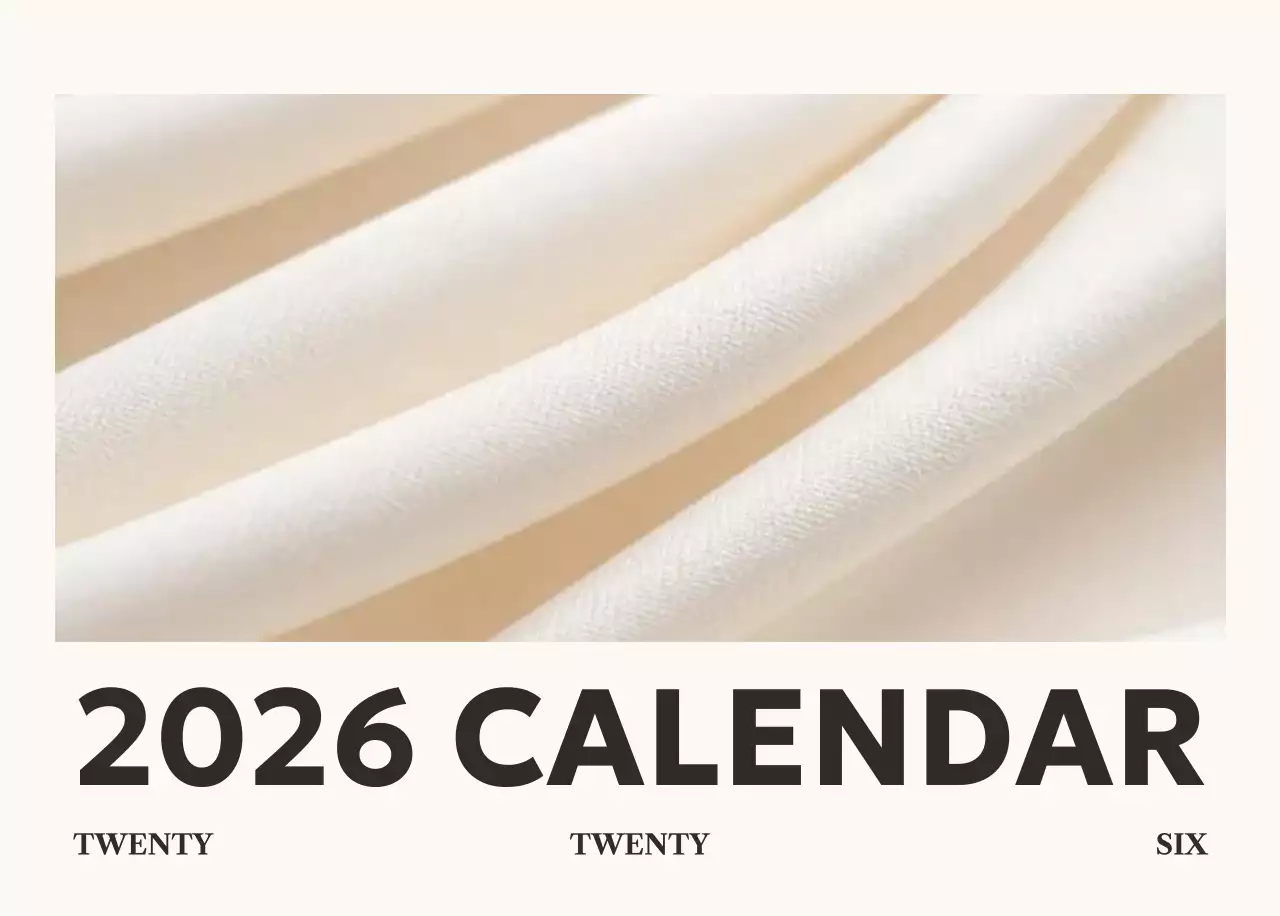 아이보리 심플 캘린더 달력