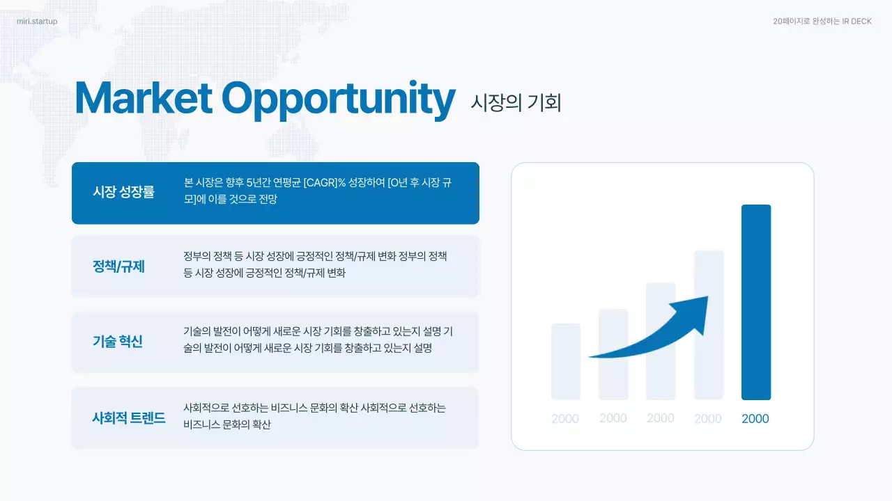 하늘색 모던 비즈니스 보고서