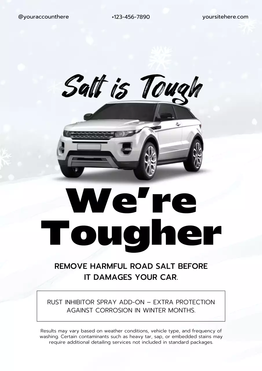 White Modern Car Service Promotion Poster