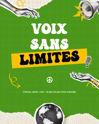 Publication Instagram sur la promotion de la paix verte et rétro