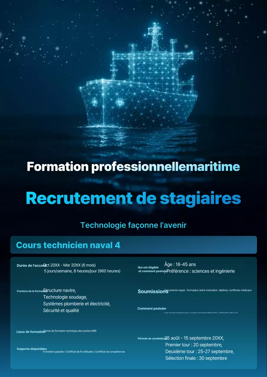 Recrutement Blue Modern Education