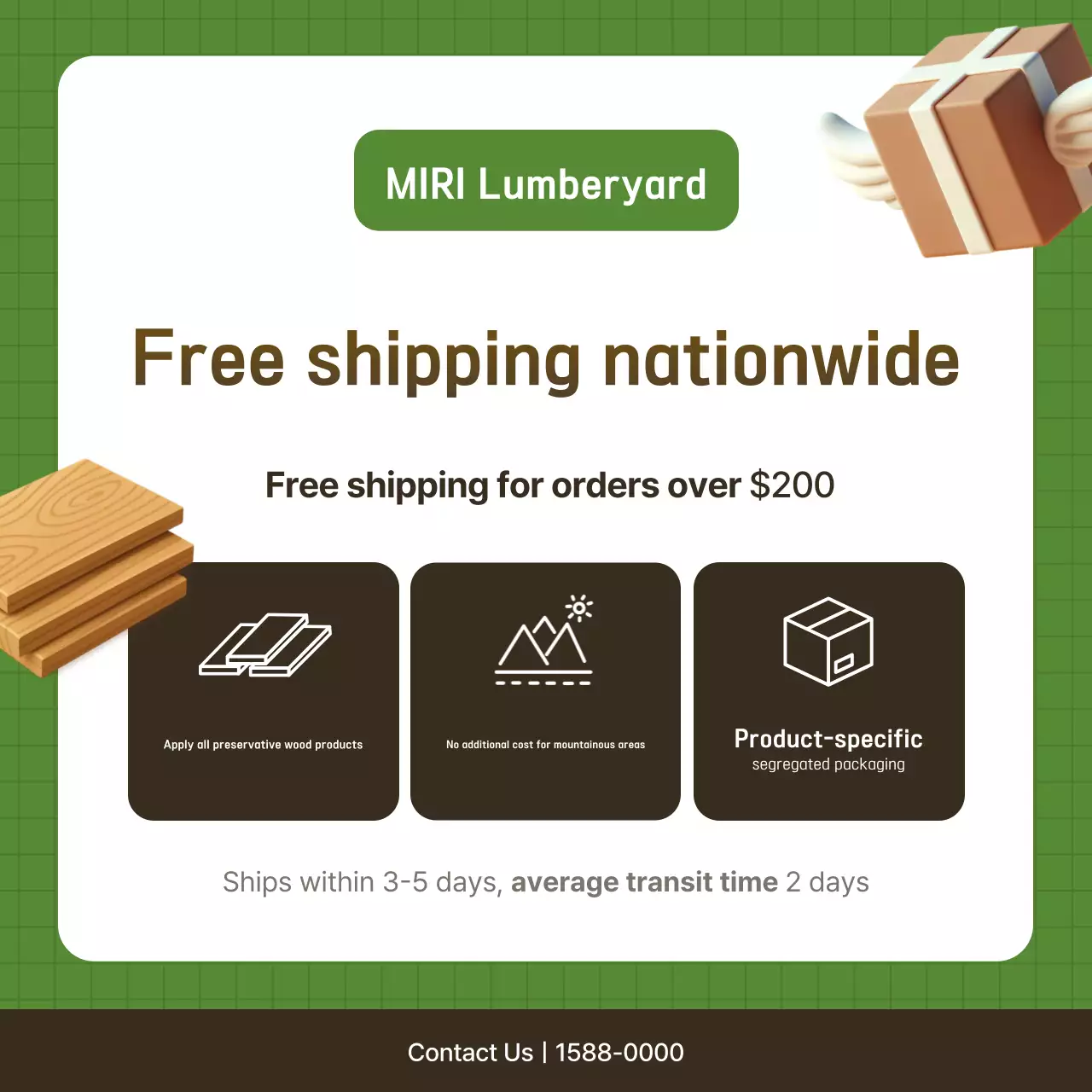 Khuyến mãi Hướng dẫn Giao hàng Đơn giản Xanh