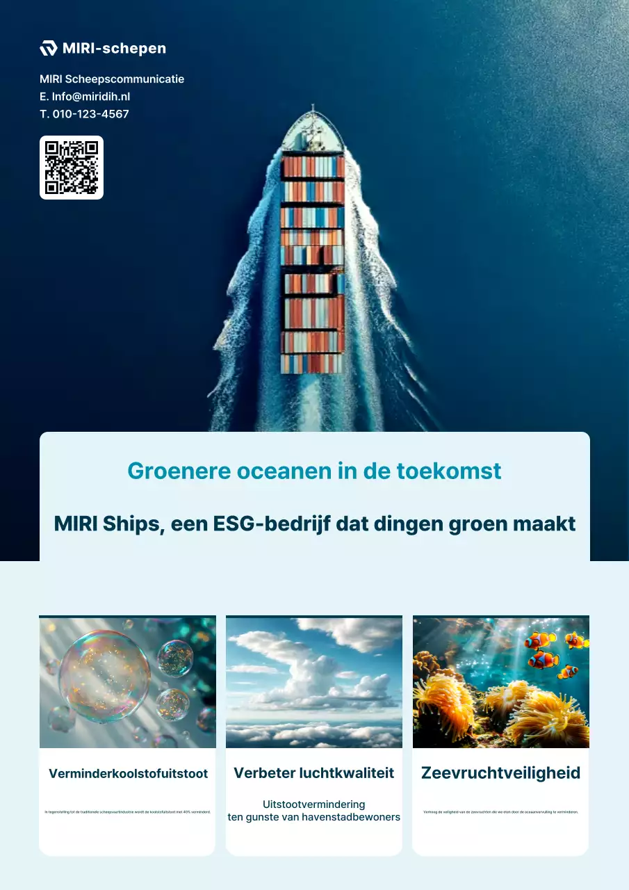 Blauwe moderne milieubeschermingsadvertentie