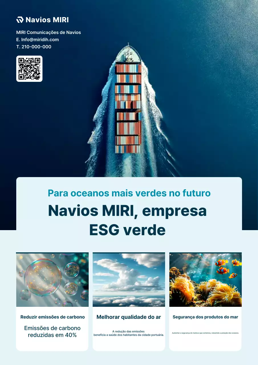 Anúncio Azul Moderno de Proteção Ambiental