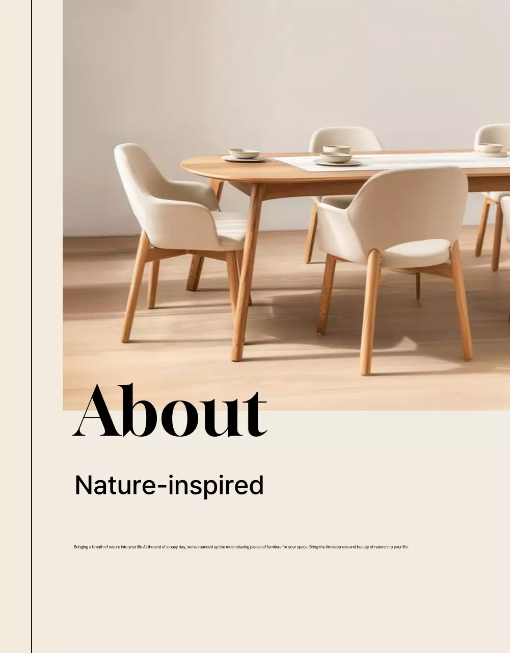 Beige Minimal Furniture Advertisement