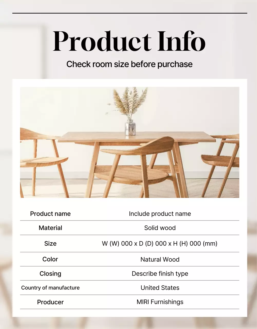 Beige Minimal Furniture Advertisement