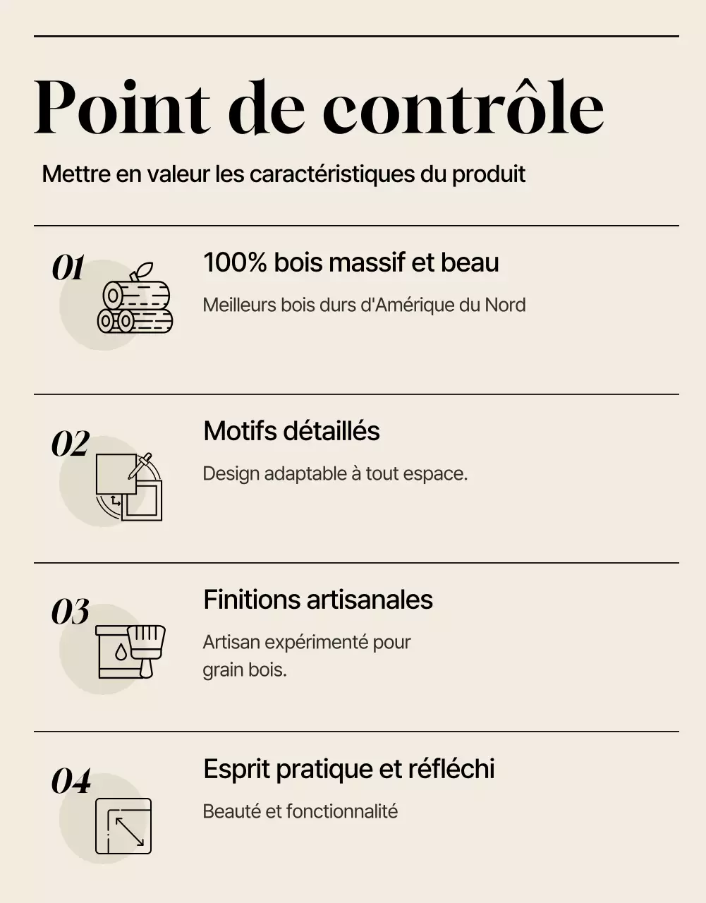 Publicité pour des meubles minimalistes beiges