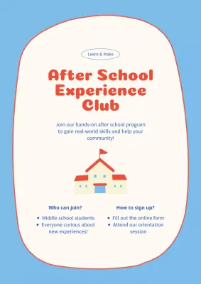 Blue Simple School Invitation Poster