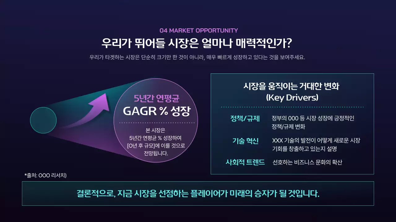 남색 모던 비지니스 제안서