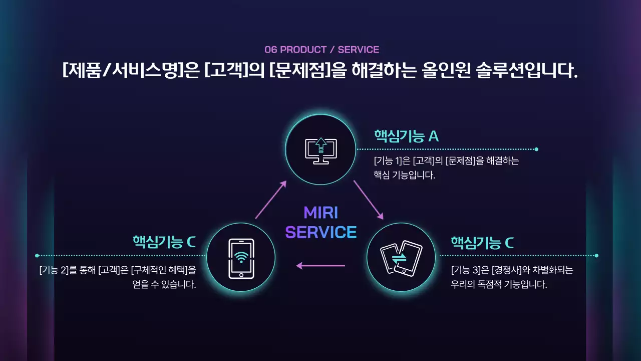 남색 모던 비지니스 제안서