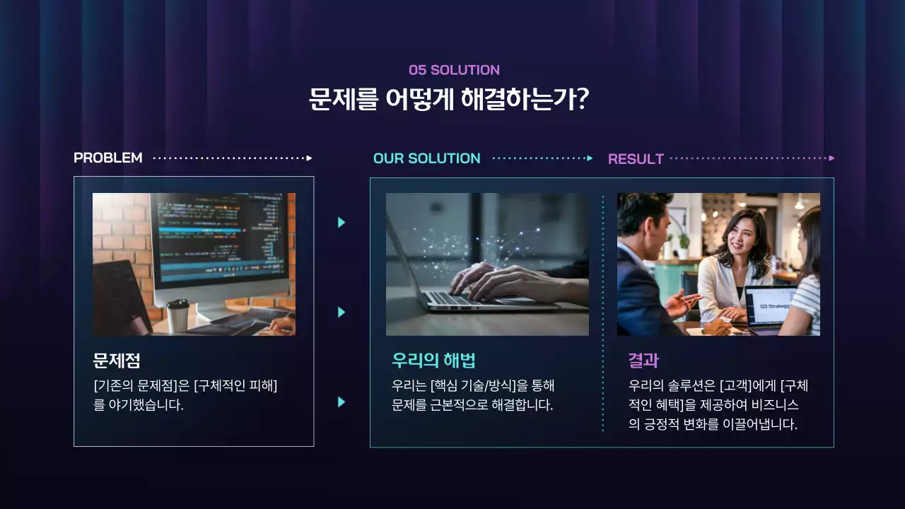 남색 모던 비지니스 제안서