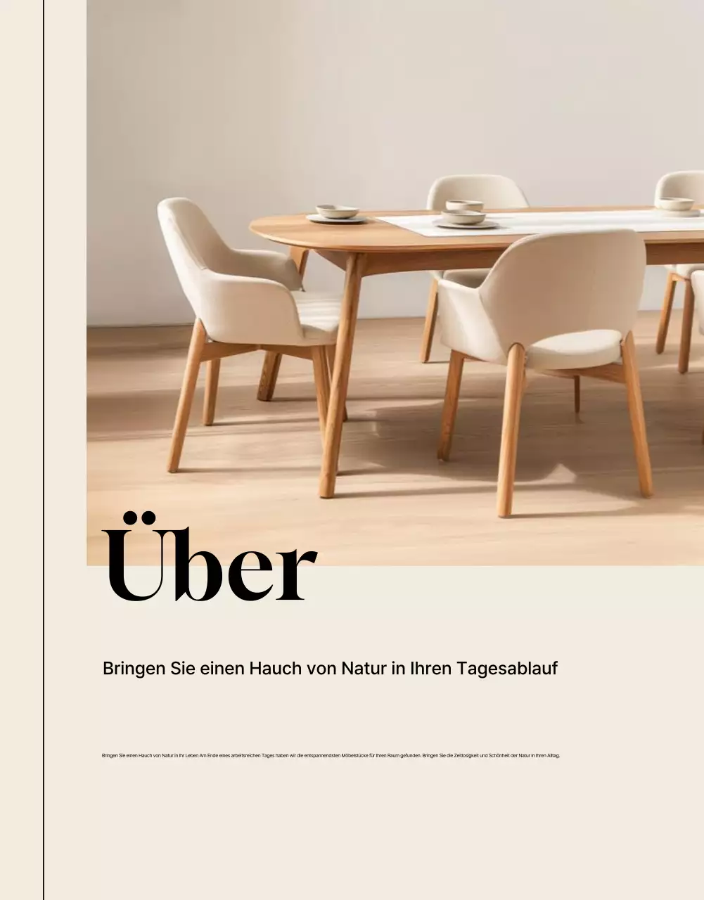 Beige Minimal Furniture Werbung