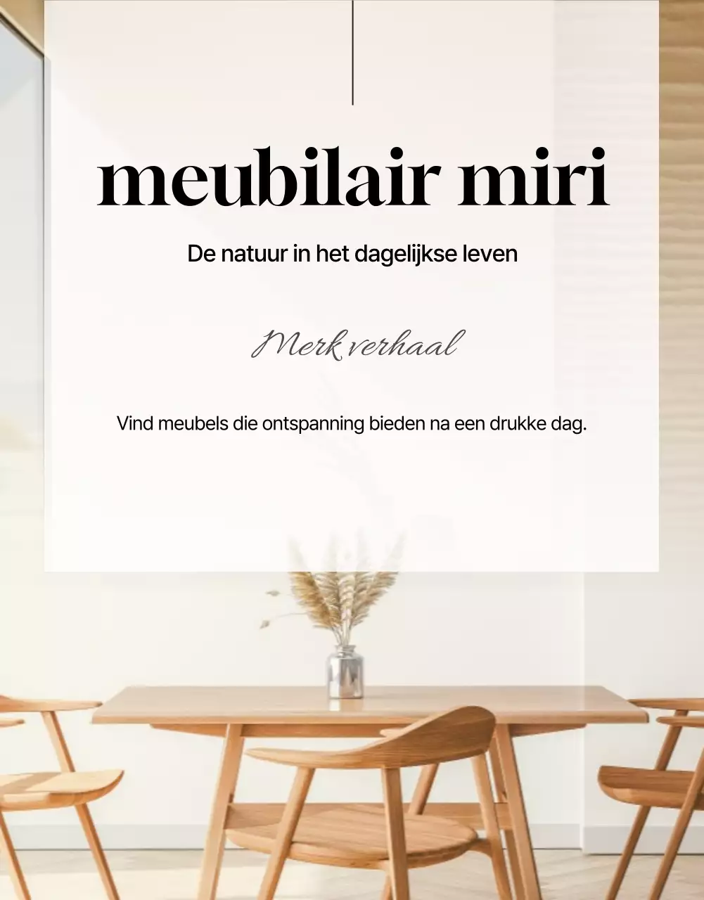 Beige minimalistische meubeladvertentie