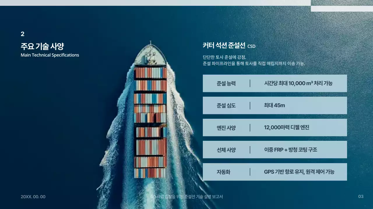 남색 모던 기술 보고서 분석