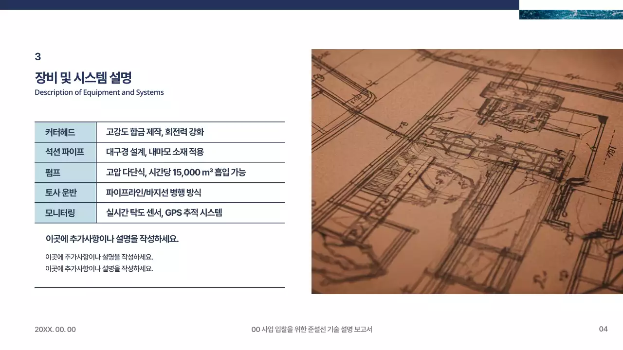 남색 모던 기술 보고서 분석