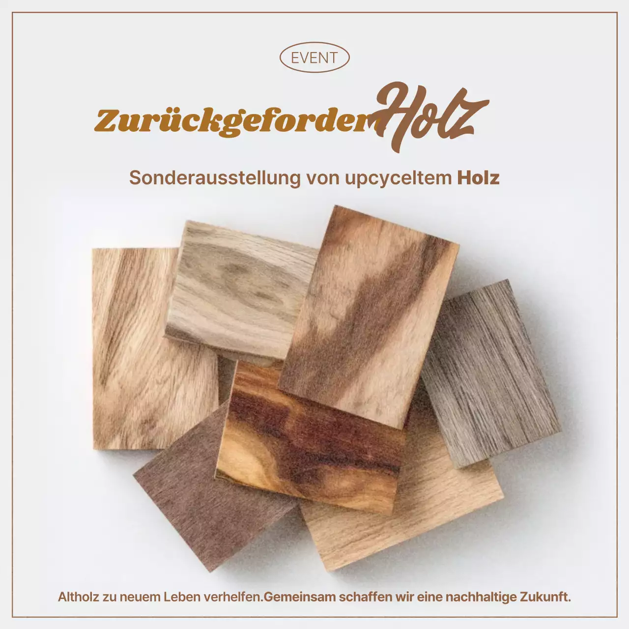 Beige Simple Upcycling Ausstellung