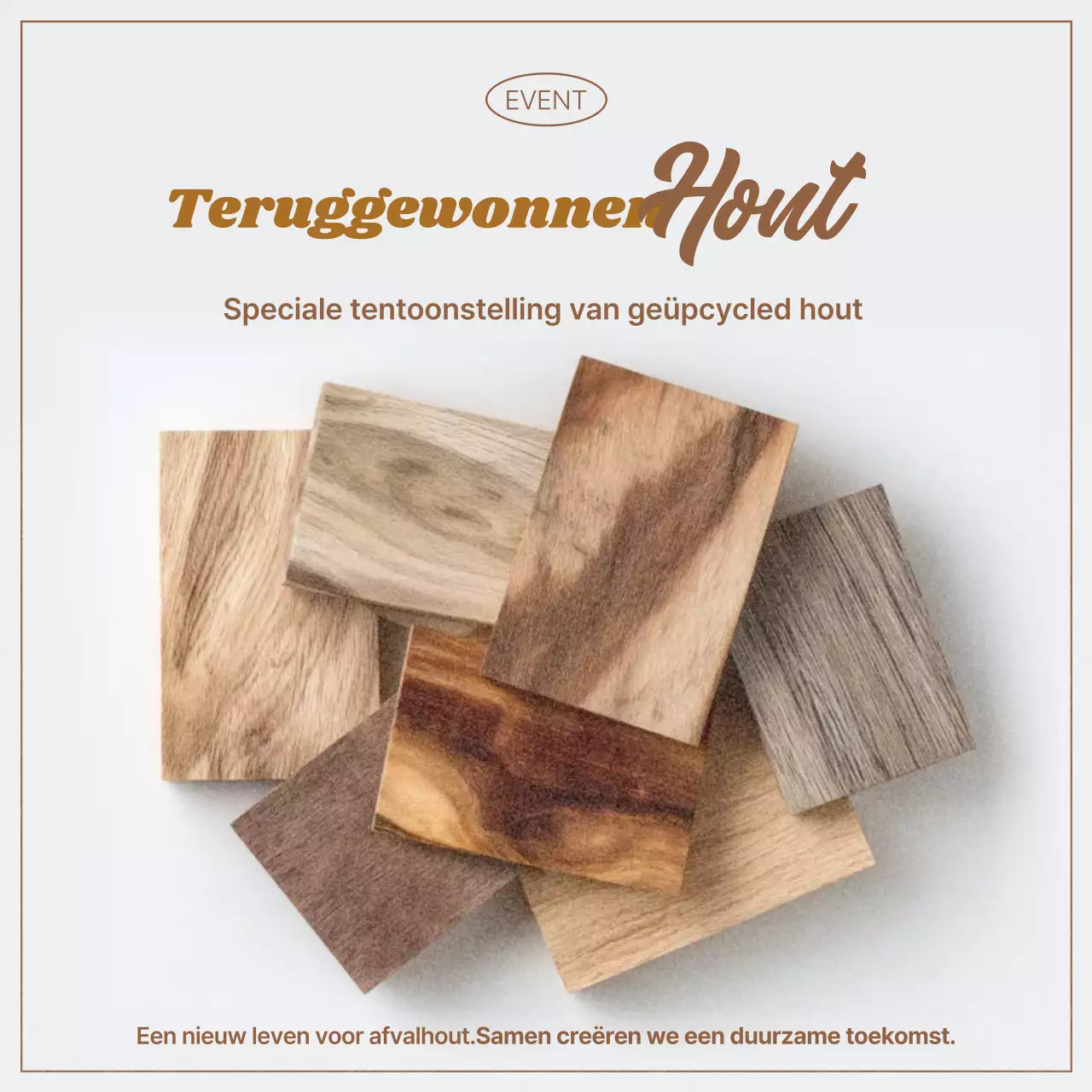 Beige Simple Upcycling Tentoonstelling