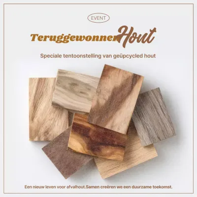 Beige Simple Upcycling Tentoonstelling