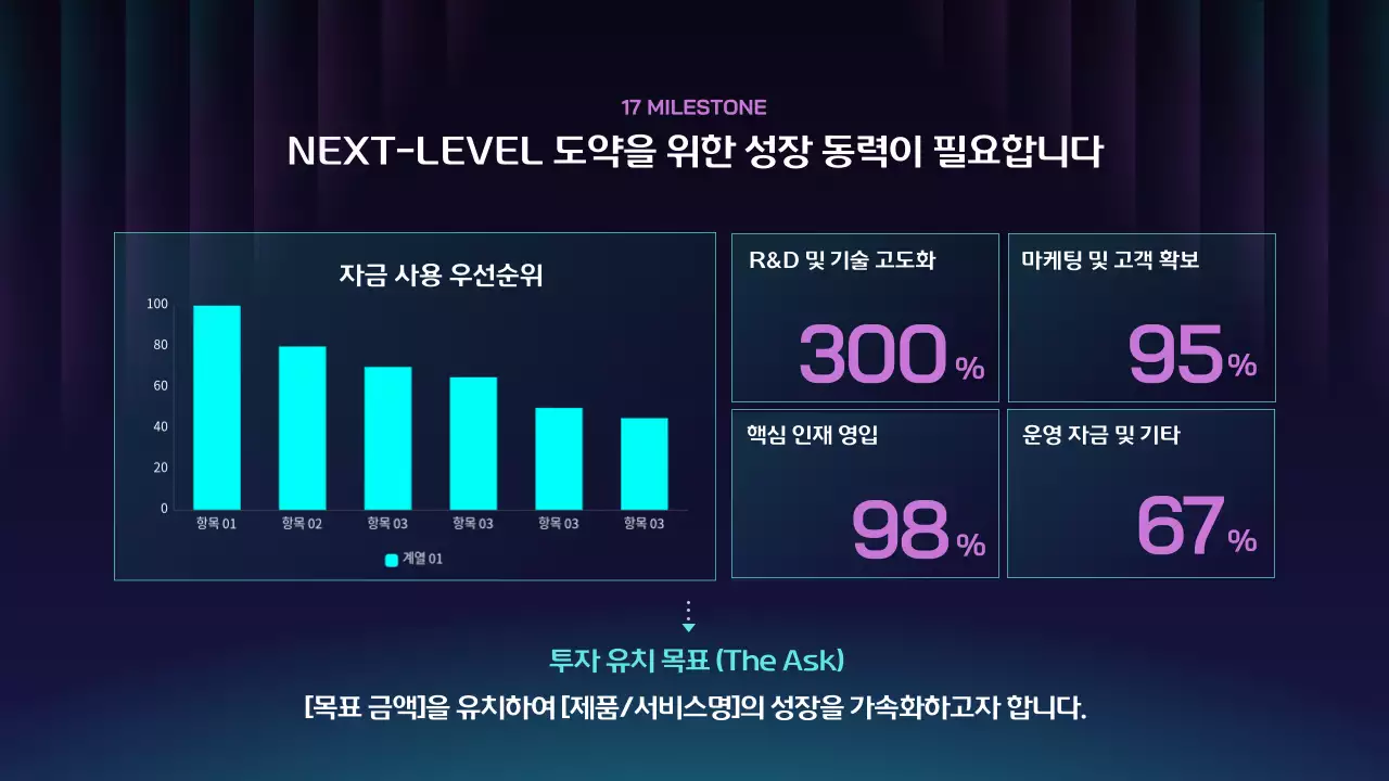 남색 모던 비지니스 제안서