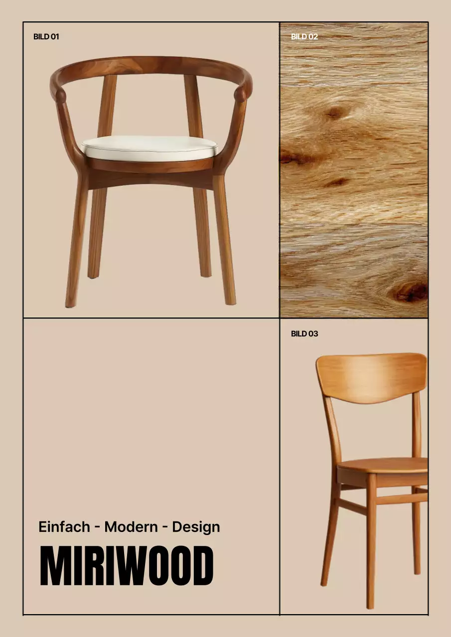 Werbung für moderne Möbel in Beige