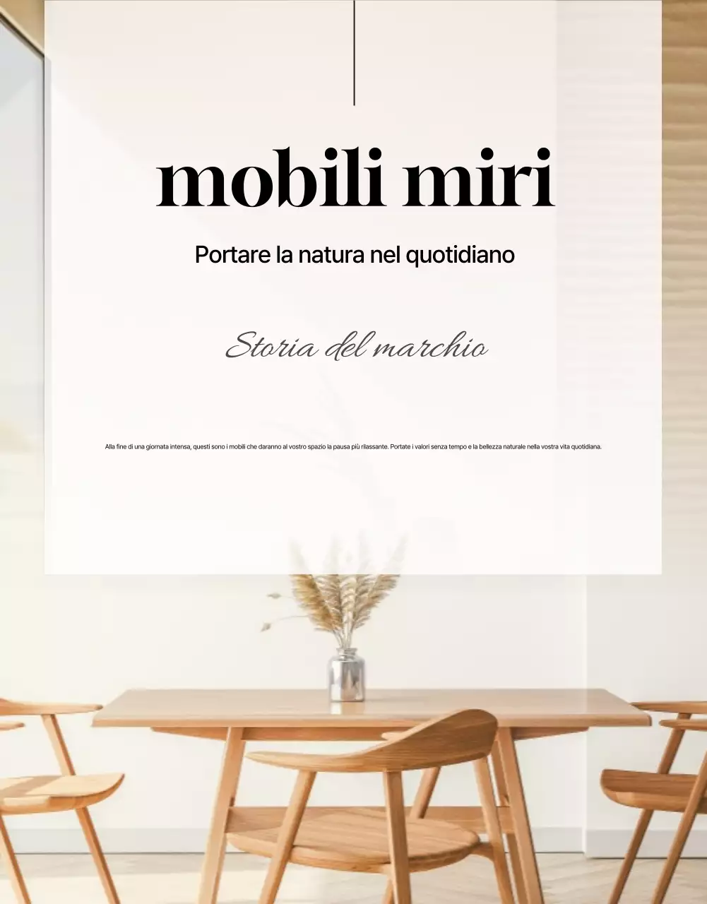 Pubblicità di mobili minimali beige