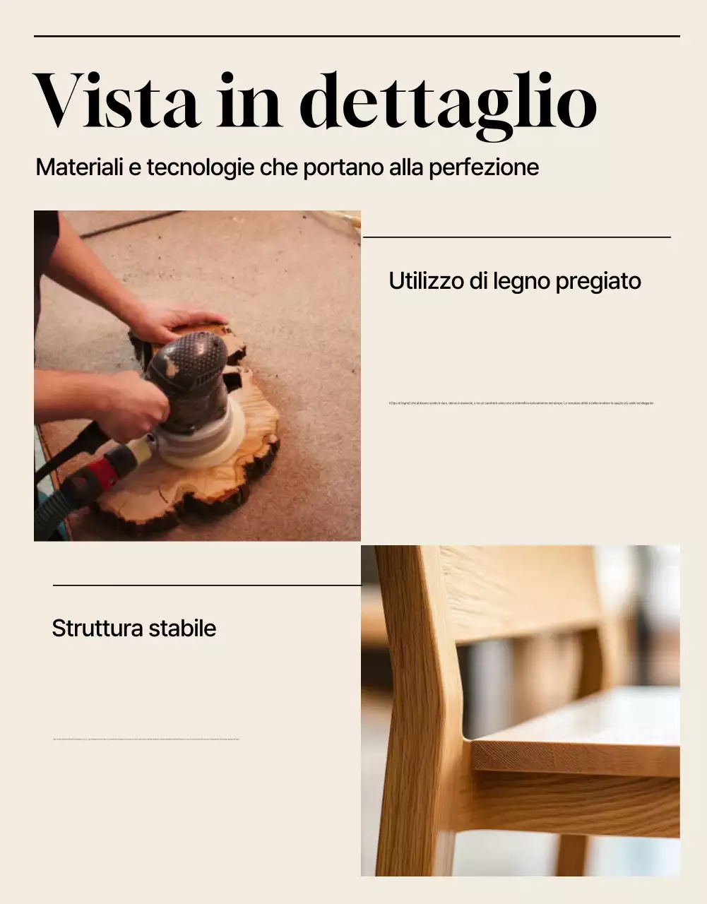Pubblicità di mobili minimali beige