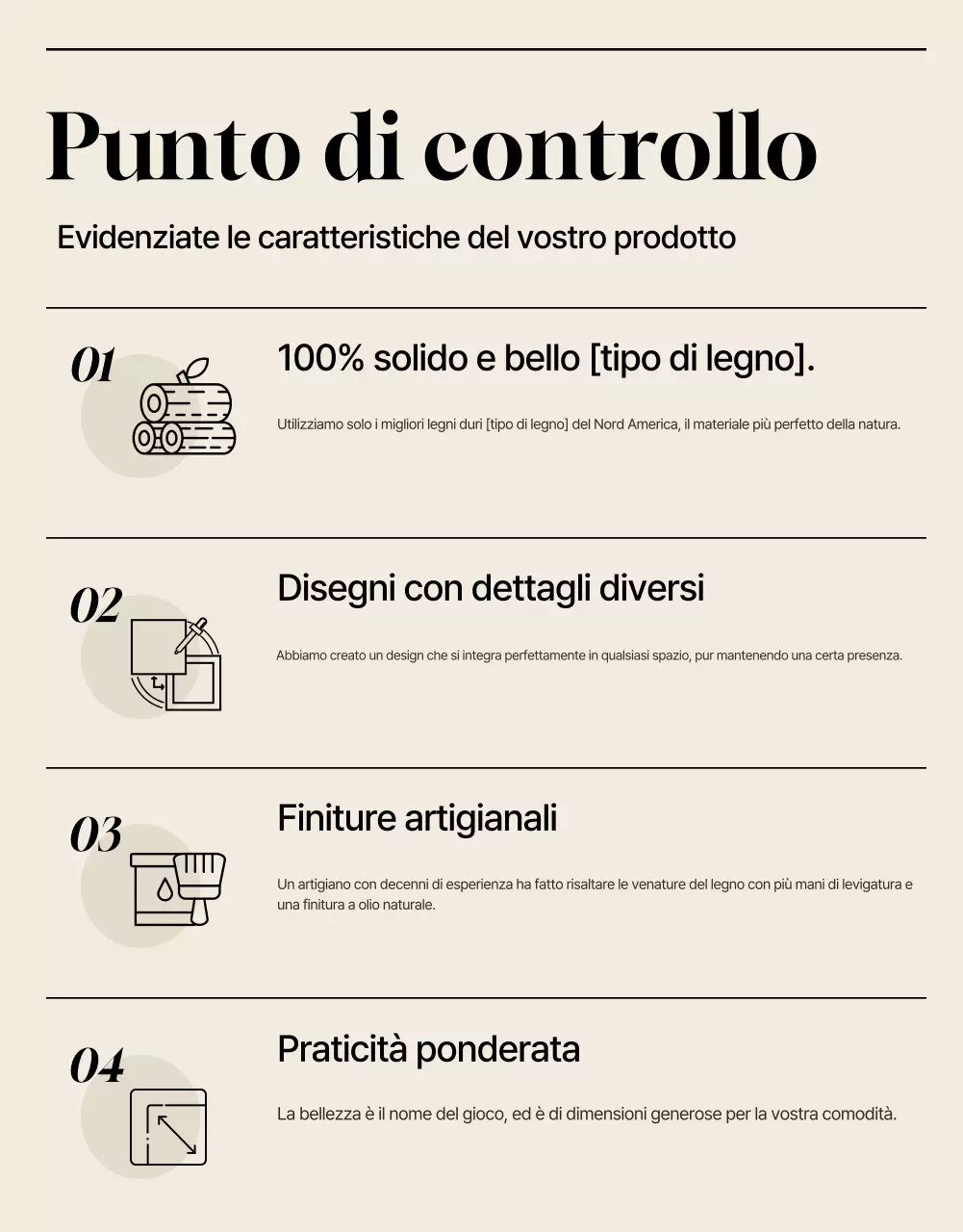 Pubblicità di mobili minimali beige