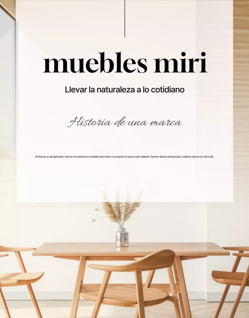 Anuncio de muebles minimalistas en beige