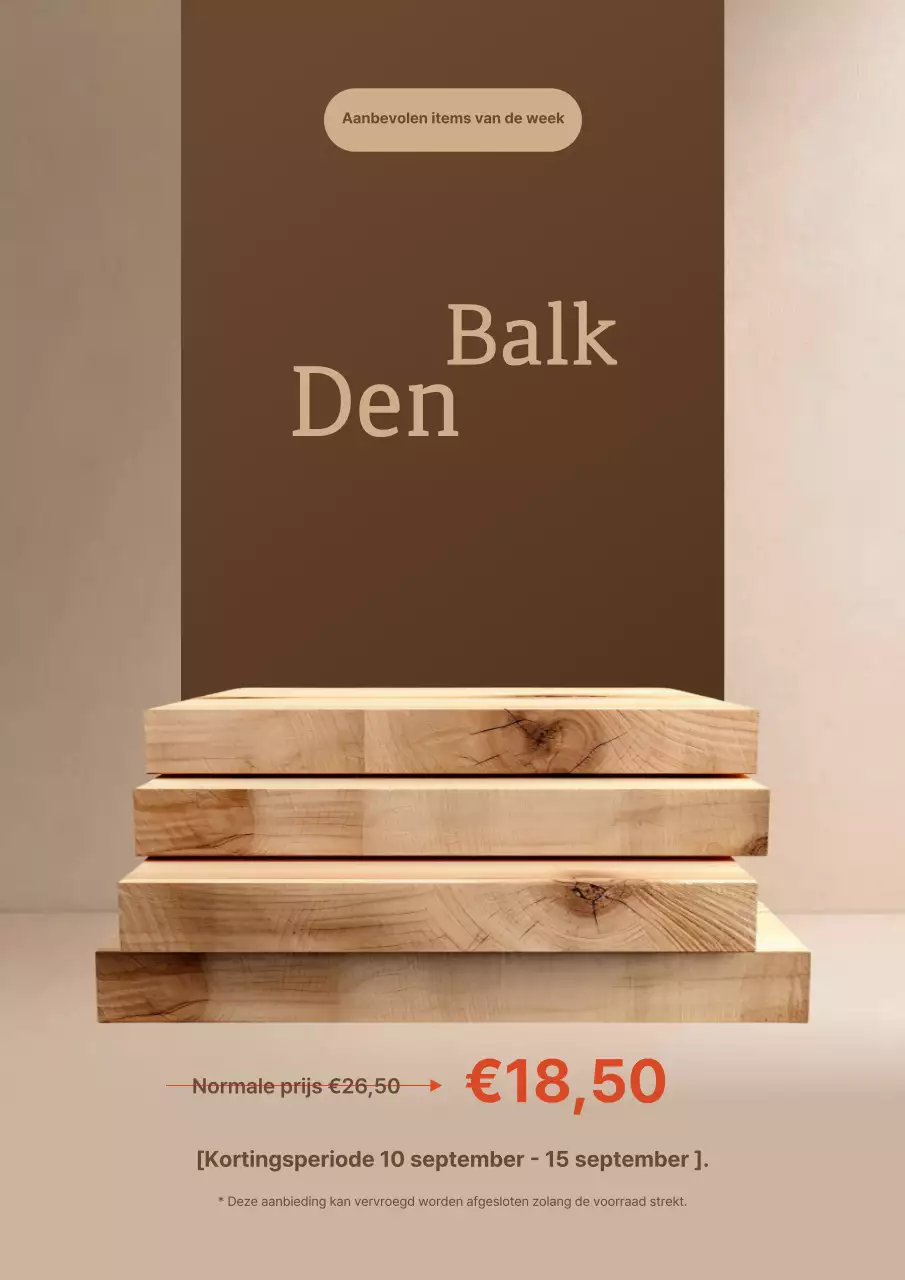 Brown Simple Kortingsevenement