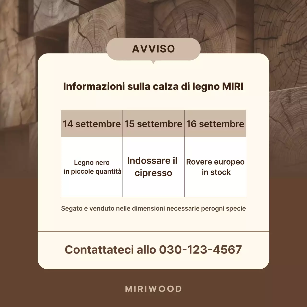 Avviso sull'uso del beige semplice