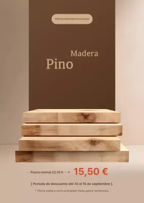 Evento de descuento simple marrón