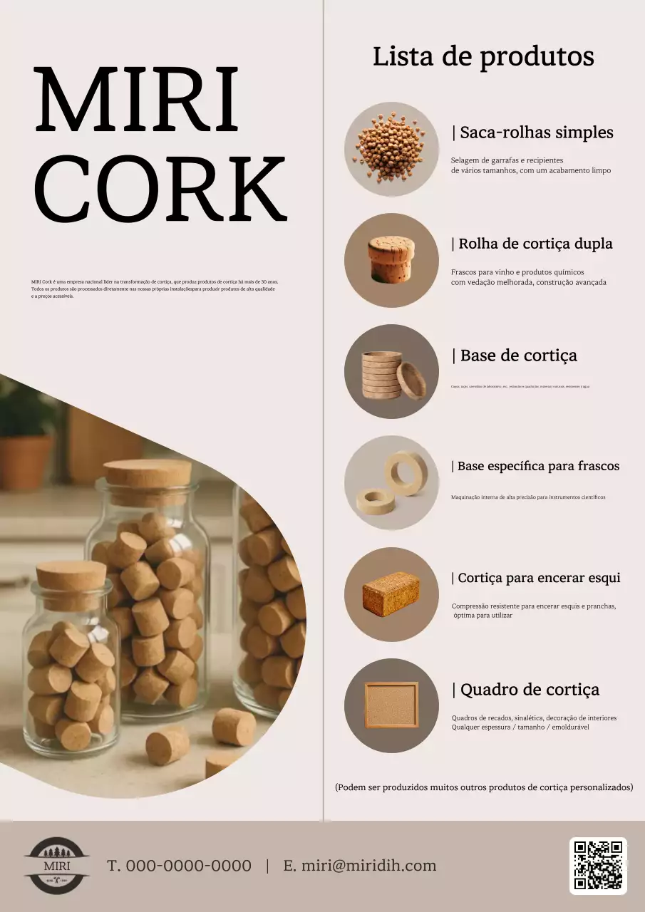 Promoção de produtos de cortiça moderna bege