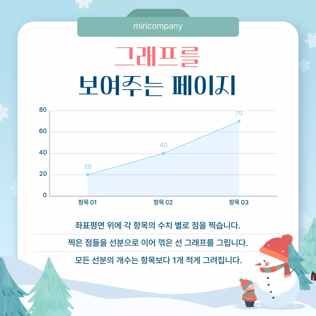 하늘색 심플 디자인 안내