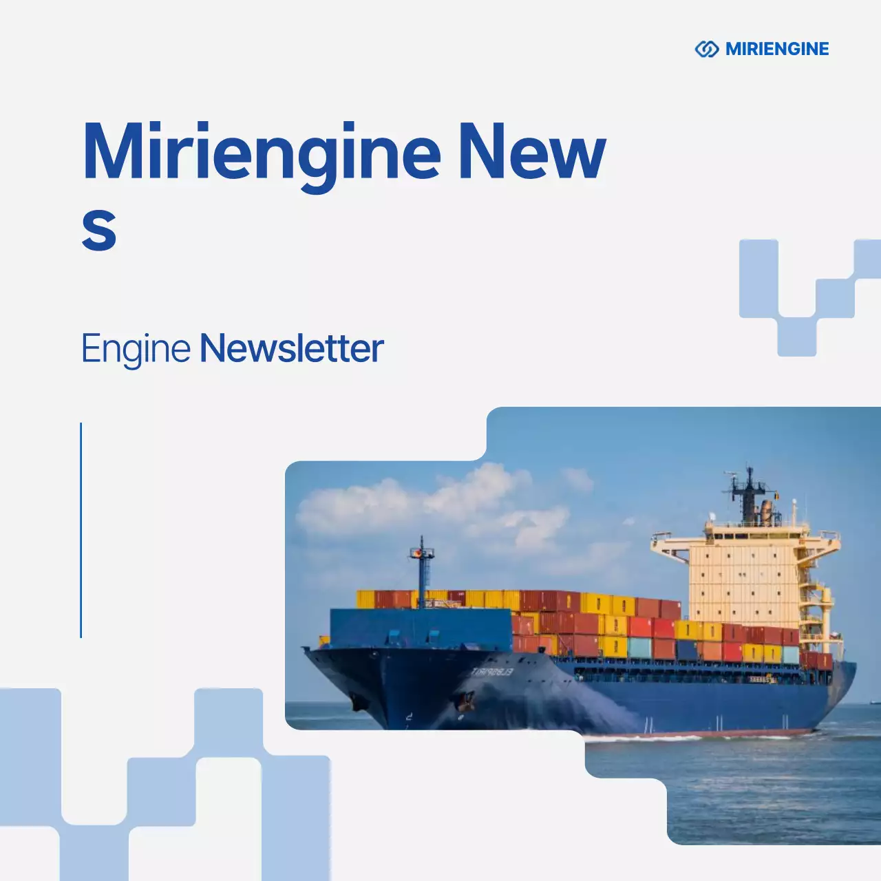 Bản tin vận chuyển hiện đại màu trắng và xanh