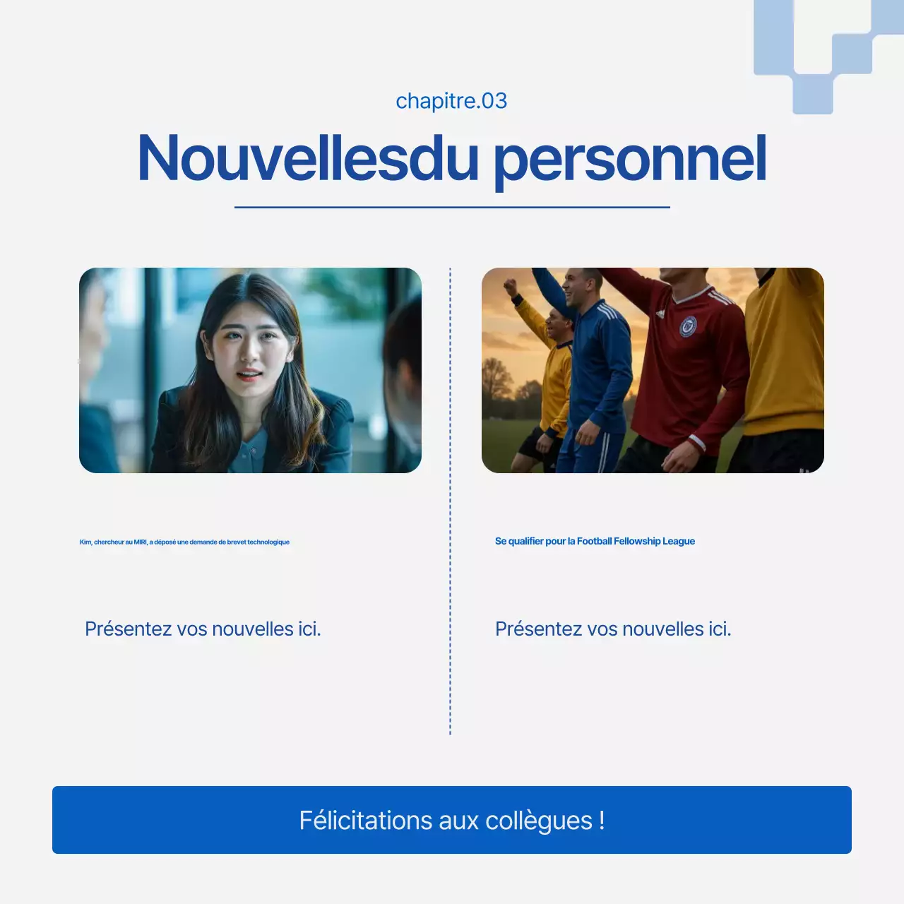 Une newsletter d'expédition moderne blanche et bleue