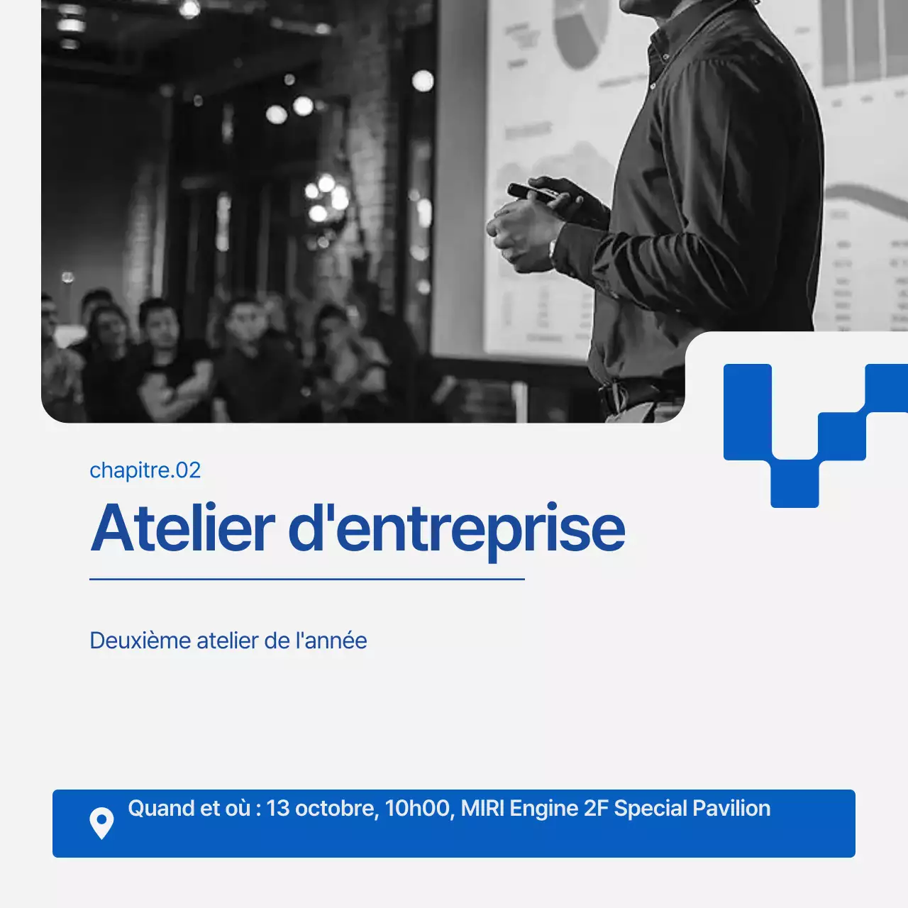 Une newsletter d'expédition moderne blanche et bleue