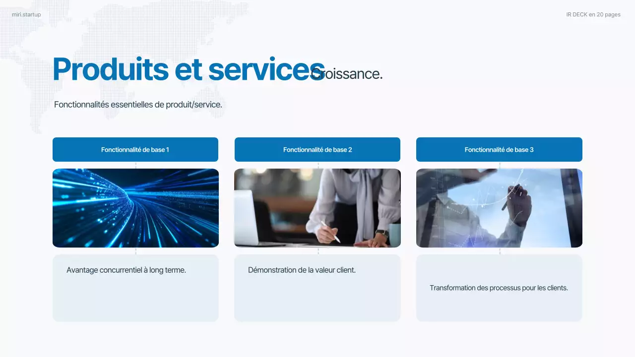 Rapport d'activité moderne bleu ciel