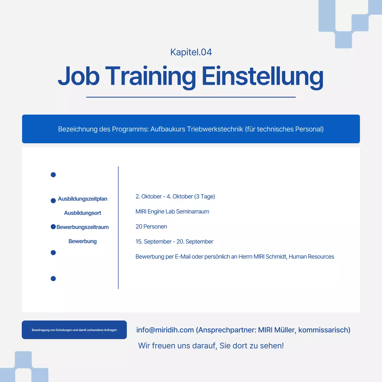 Ein moderner Versand-Newsletter in Weiß und Blau