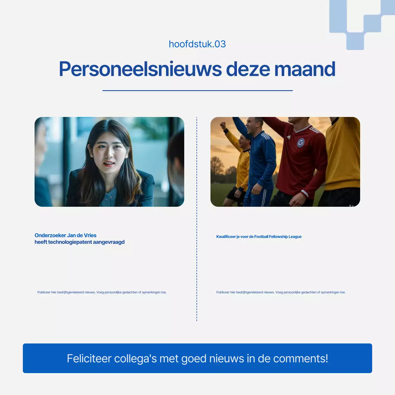 Een moderne wit-blauwe scheepvaartnieuwsbrief