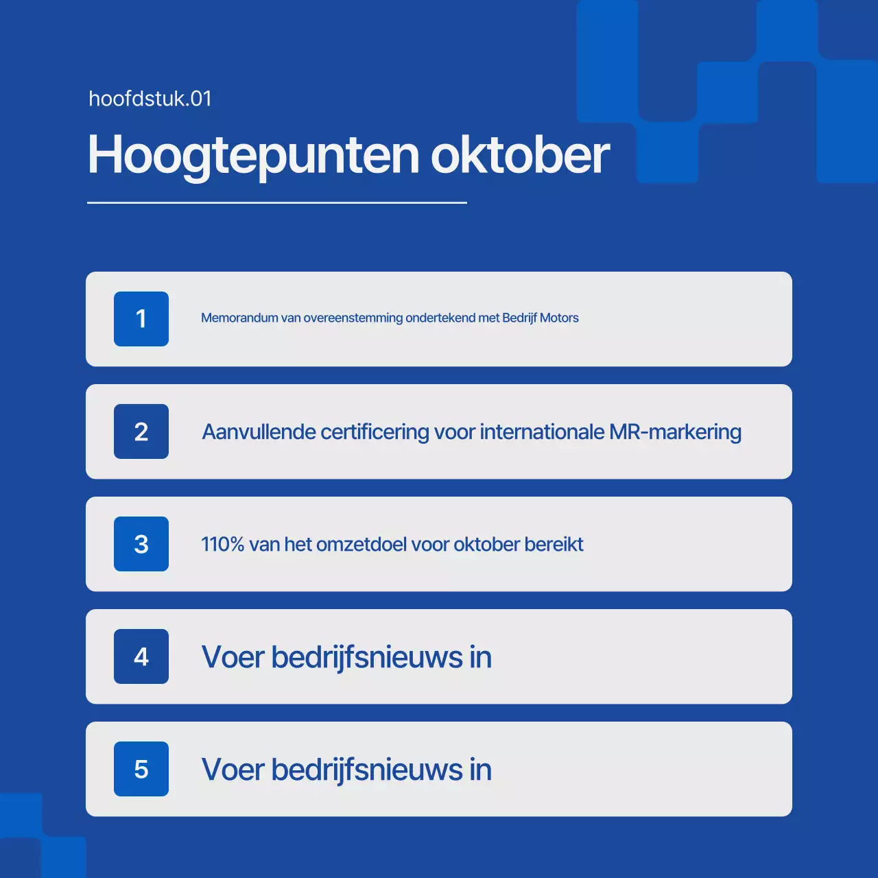 Een moderne wit-blauwe scheepvaartnieuwsbrief