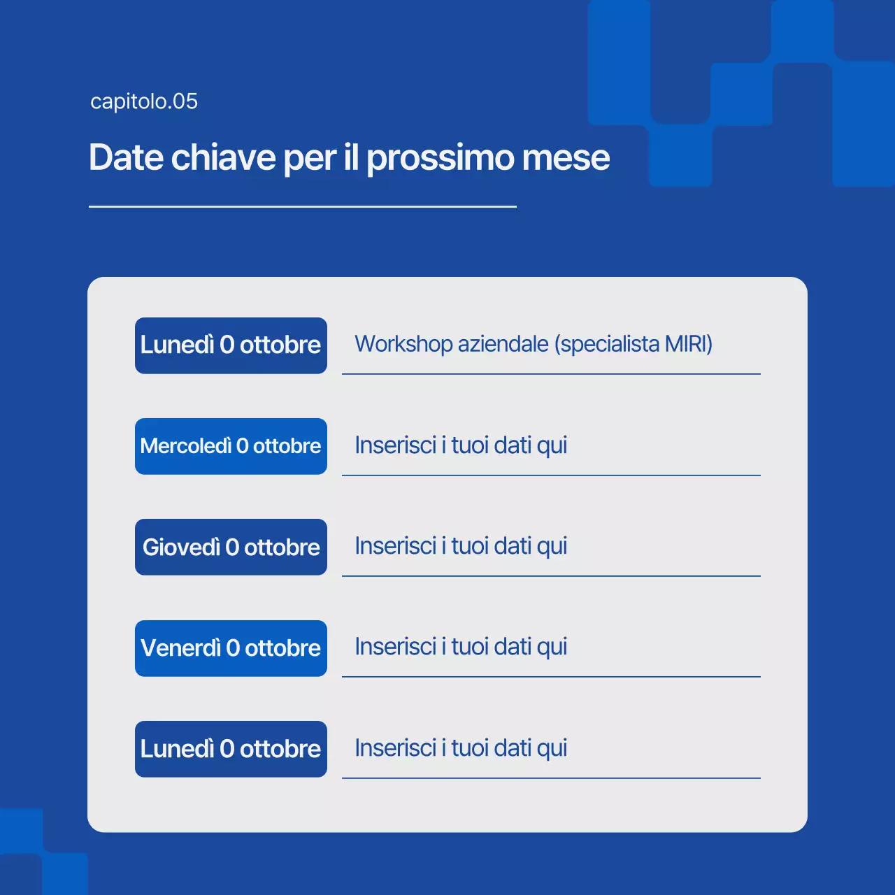 Una moderna newsletter di spedizione bianca e blu